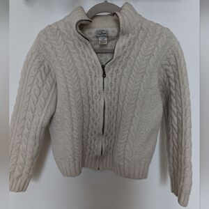 LL Bean Irish Wool Cardigan